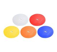 Precision 10 Pack 21Cm Round Rubber Marker Set - Assorted Flat Disc Outdoor Football Pitch