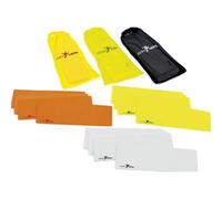 Precision 10 Pack 35.5X7.5Cm Rectangular Rubber Marker Set - Orange Non-Slip Indoor Pitch