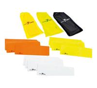 Precision 10 Pack 35.5X7.5Cm Rectangular Rubber Marker Set - White Non-Slip Indoor Pitch