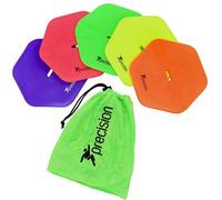 Precision 10 Pack Flat Hex Sports Pitch Markers - Fluorescent Pink Slim Pitch Training