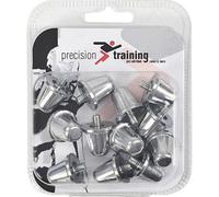 Precision 12 Pack 18mm Alloy Rugby Union Boot Studs - Screw-In Silver Grass Shoe Grips