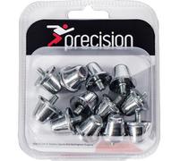 Precision 12 Pack 21mm Alloy Rugby Union Boot Studs - Screw-In Silver Grass Shoe Grips