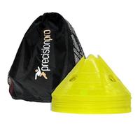Precision 20 Pack 12X7 Inch Giant Saucer Cone Marker Set - Yellow Football Pitch Training