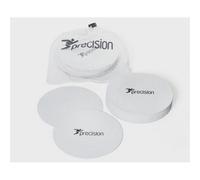 Precision 20 Pack 19.5Cm White Flat Rubber Pitch Marker Discs - Ultra Slim Outdoor Sports