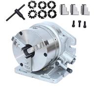 Precision 3 Jaw 6Inch Chuck Dividing Head Set, Vertical/Horizontal Heavy Duty Indexing Head Indexing Plate Rotary TableTable, for Milling, Drilling, Grinding