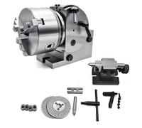 Precision 3-Jaw Milling Machine Indexing Head, Vertical/Horizontal Use, 4/5/6-Inch Chuck, Ideal for Milling, Grinding & Drilling (5in/125mm)