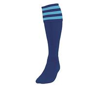 Precision 3 Stripe Football Socks Mens Navy/Sky