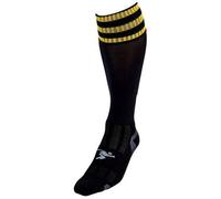 Precision 3 Stripe Pro Football Socks Adult - Black/Gold (UK 7-11)