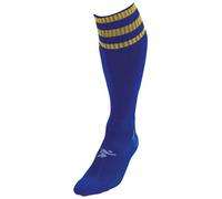 Precision 3 Stripe Pro Football Socks Adult - Royal/Gold (UK 7-11)