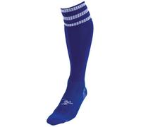 Precision 3 Stripe Pro Football Socks Adult - Royal/White (UK 7-11)