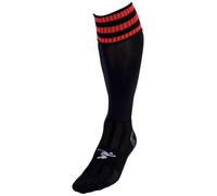 Precision 3 Stripe Pro Football Socks Junior Black/Red J12-2