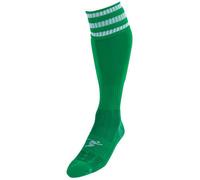 Precision 3 Stripe Pro Football Socks Junior Green/White 45080