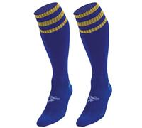 Precision 3 Stripe Pro Football Socks Junior, Nylon Cotton Blend, Ankle Contoured Fit, Wraparound Ventilation, Calf Support, Team Match Socks
