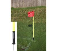 Precision 4 Pack 5Ft Football Corner Posts Set - Sprung Spiked Fluo Yellow Flags Not Inc