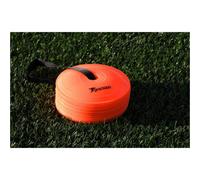 Precision 40X Orange Near Flat Sports Pitch Markers 8.5 Inch Round Slim Cones & Carry Bag