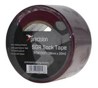 Precision 5 Pack - 38mm X 20M Maroon Sock Tape - Football Shin Guard Pads Holder Tape