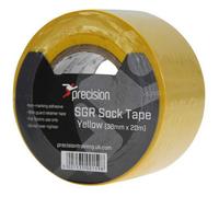 Precision 5 Pack - 38mm X 20M Yellow Sock Tape - Football Shin Guard Pads Holder Tape