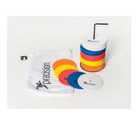 Precision 50 Pack 10Cm Mixed Colour Flat Rubber Pitch Marker Discs - Ultra Slim Outdoor