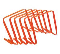 Precision 6 Pack 15 Inch Flat Training Hurdles - Flexible Football Footwork Jump Drill Kit