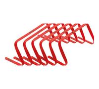 Precision 6 Pack 9 Inch Flat Training Hurdles - Flexible Football Footwork Jump Drill Kit