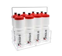 Precision 8 Water Bottles & Wire CarrierOne Size White/Red RD674