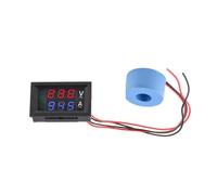 Precision AC miniature current transformer sensor 0.56'' Mini Digital Voltmeter Ammeter DC100V 10A Tester Detector Dual LED Display Auto Car(AC 50-500V 100A)