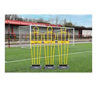 Precision Airstream Set of 3 Pro Training Mannequins, Profesional Full Size Training Tool for Passing, Shooting, Drills, Free Kick Dummies for Football Practice with Included Carry Bag, 180cm