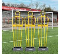 Precision Airstream Set of 3 Pro Training Mannequins, Profesional Full Size Training Tool for Passing, Shooting, Drills, Free Kick Dummies for Football Practice with Included Carry Bag, 180cm