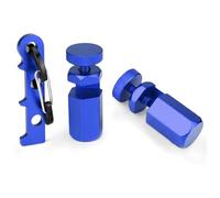 Precision Aluminium Stair Gauge Tool for Framing Carpenter's Squares Secure Locking Layout Tool with Hook Compatible Circular Saw Guide - Blue