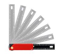 Precision Aluminum Square Ruler-Metric & Imperial L-Shape Layout Tool for Joinery, Plasterboard Framing, Sheet Metric, Craft Fabrication, DIY Repair Work, Workshop Setup, T