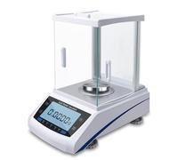 Precision Analytical Balance Scale 0.1mg Lab Scale with LCD Display, Calibration Weight, Windshield, RS232 Interface for Schools & Parts Testing