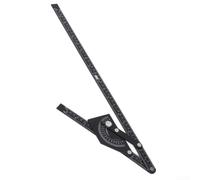 Precision Angle Measuring Tool 0-180 Degree Aluminium Protractor - Rust Resistant Miter Saw Gauge for Carpenters - Accurate Woodworking Ruler Black 505x85mm