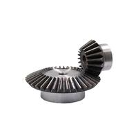 Precision Bevel Gear Speed Ratio 1:2 To 1:8 90 Degree Transmission Gears 0.5/0.75/1/1.5/2/2.5/3 Module 45# Steel 24-70T Pinion(4PCS,2M18T-54T)