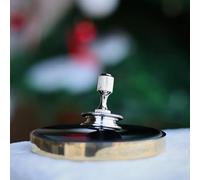 Precision Brass Spinning Top with Stainless Steel Stem - 2.5 Mint CNC Machined Desk Toy, Long Spin Time, EDC Kinetic Art, Balance-Tested Metal Spin Top ST204