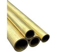 Precision Brass Tube, 18mm OD Round Pipe, 0.5-3mm Wall Thickness × 500mm Length, High Strength Straight Metal Tubing(18 * 0.5mm)