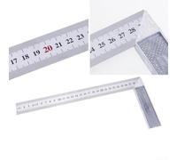 Precision Carpenter Square 30cm Stainless Steel - Engraved Scale with Bubble Level - Multi-Angle Measuring Ruler for Roofing & Joinery - 12 Inch Try Square