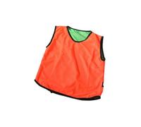 Precision Childrens/kids Reversible Mesh Training Bib Orange/green (4-9 Years)
