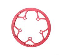 Precision CNC Cut 54T Single Chainring For Folding Bike With Chain Guard 130mm For 12 Speed Compatibility And Reduced Chain Drop Risk(Red)