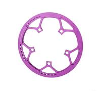 Precision CNC Cut 54T Single Chainring For Folding Bike With Chain Guard 130mm For 12 Speed Compatibility And Reduced Chain Drop Risk(Purple)