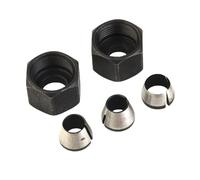 Precision Collet Chuck 5pcs/Set Collet Adapter, Durability Chuck Clamp Head, 6mm 6.35mm 8mm for Electric Router