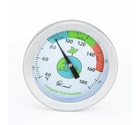 Precision Compost Thermometer - High-Grade Stainless Steel Probe - Exclusive Colour-Coded Temperature Guide - Large 50mm Dial and Extended 200mm Stem - Best Tool for Optimal Plant Health [BQ32]