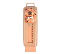 Precision Correction, Capybara Retractable Eraser, 3.23x0.98 Inch Pen Style with Push-Pull Slide, Durable Rubber Refill, Cute Stationery with Cartoon Style, School Supplies for Kids