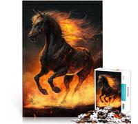 Precision Cut 1000 Piece Jigsaw Puzzle “black horse” Made of cardboard,for and from 14 years and over Learning Educational Toys Family Games great size:26x38cm/10.24x14.96inch
