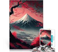 Precision Cut 1000 Piece Jigsaw Puzzle cherry blossom japan Made of wood for age 14+ For Family Fun & Game Night Artists' Collection, Fine Arts。size：50x75cm/19.68x29.52inch