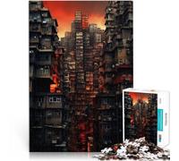 Precision Cut 1000 Piece Jigsaw Puzzle “City skyline ” Made of cardboard，Suitable for people aged 14 and above Impossible game Best Gift for Adults and teenagers。size：26x38cm/10.24x14.96inch