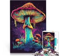 Precision Cut 1000 Piece Jigsaw Puzzle “Psychedelic Mushroom” Made of wood,Suitable for ages 14 and up Educational toy game challenge 。size:50x75cm