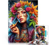 Precision Cut 1000 Piece Jigsaw Puzzle The Blossoming Queen Made of wood for age 14+ Home Decoration Gift of works of art。size：50x75cm/19.68x29.52inch