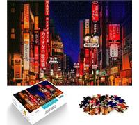 Precision Cut 1000 Piece Jigsaw Puzzle Tokyo Signs Made of cardboard for age 14+ For Family Fun & Game Night Artists' Collection, Fine Arts。size:38x52cm/14.96x20.47inch