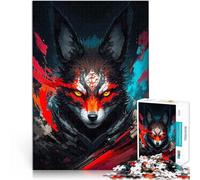 Precision Cut 2000 Piece Jigsaw Puzzle A Kitsunes Fiery Allure Made of cardboard，for age 14+ Educational Learning Toys Family Games Christmas game Presents for Women。size：70x100cm/27.5x39.3inch