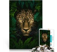 Precision Cut 2000 Piece Jigsaw Puzzle African Leopard in jungle Made of cardboard for age 14+ Anti-Stress Toys Great gifts and toys。size:70x100cm/27.5x39.3inch